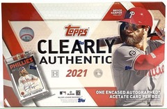 2021 Topps Clearly Authentic MLB Baseball Hobby Box